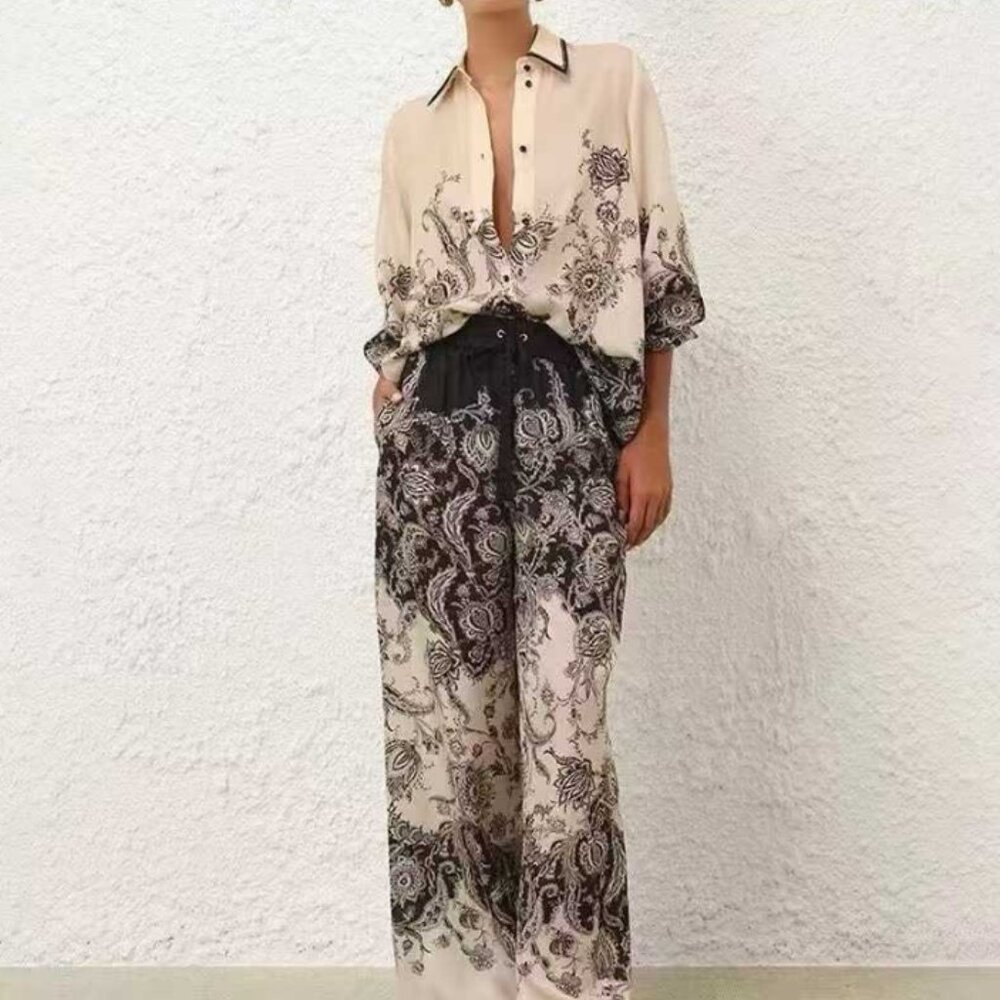 Zimmerman belted shirt and pants set.